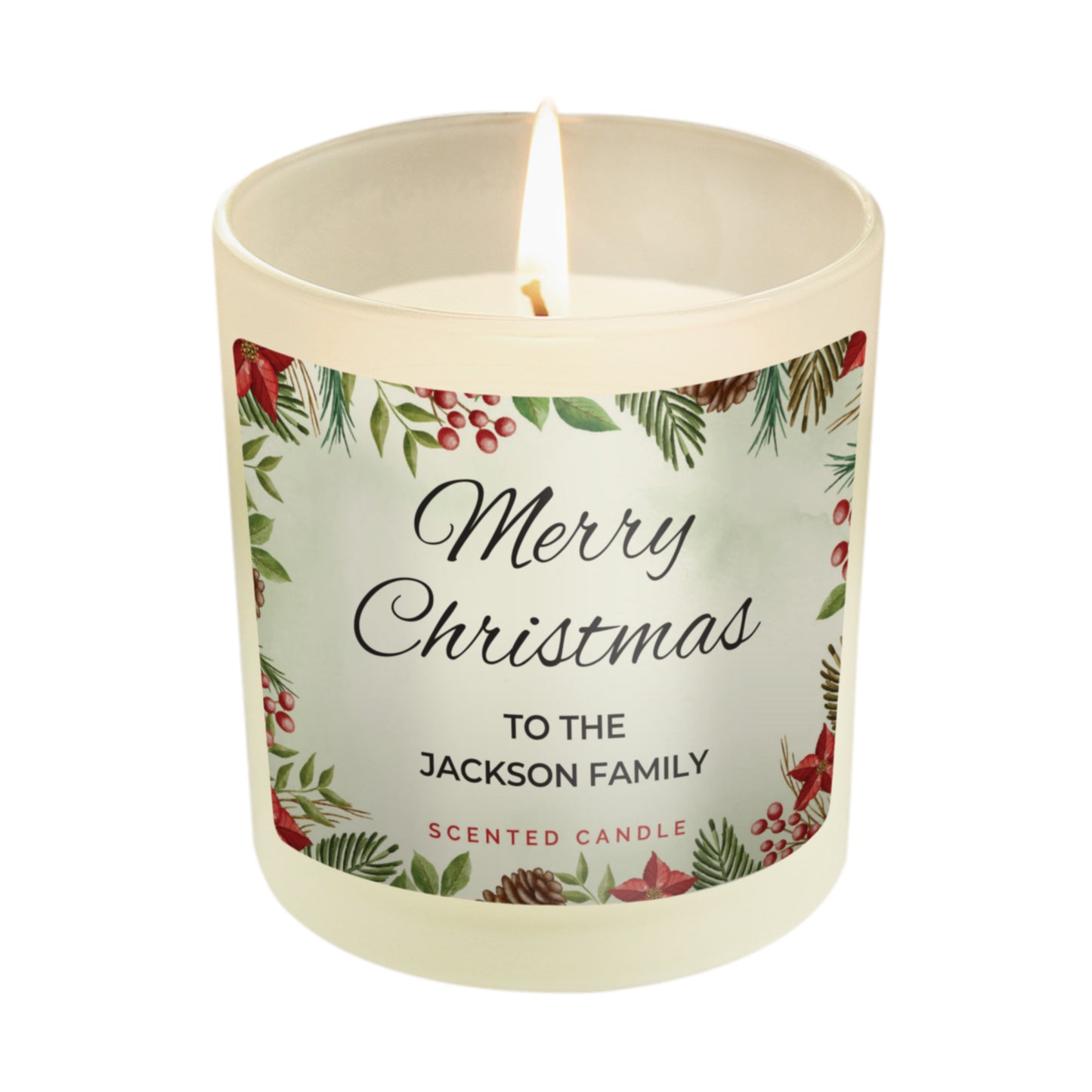 Personalised Christmas Scented Jar Candle - MK&JD Gifts