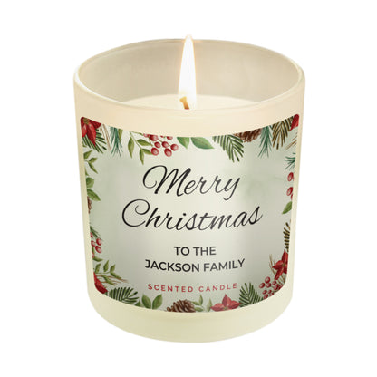 Personalised Christmas Scented Jar Candle - MK&JD Gifts