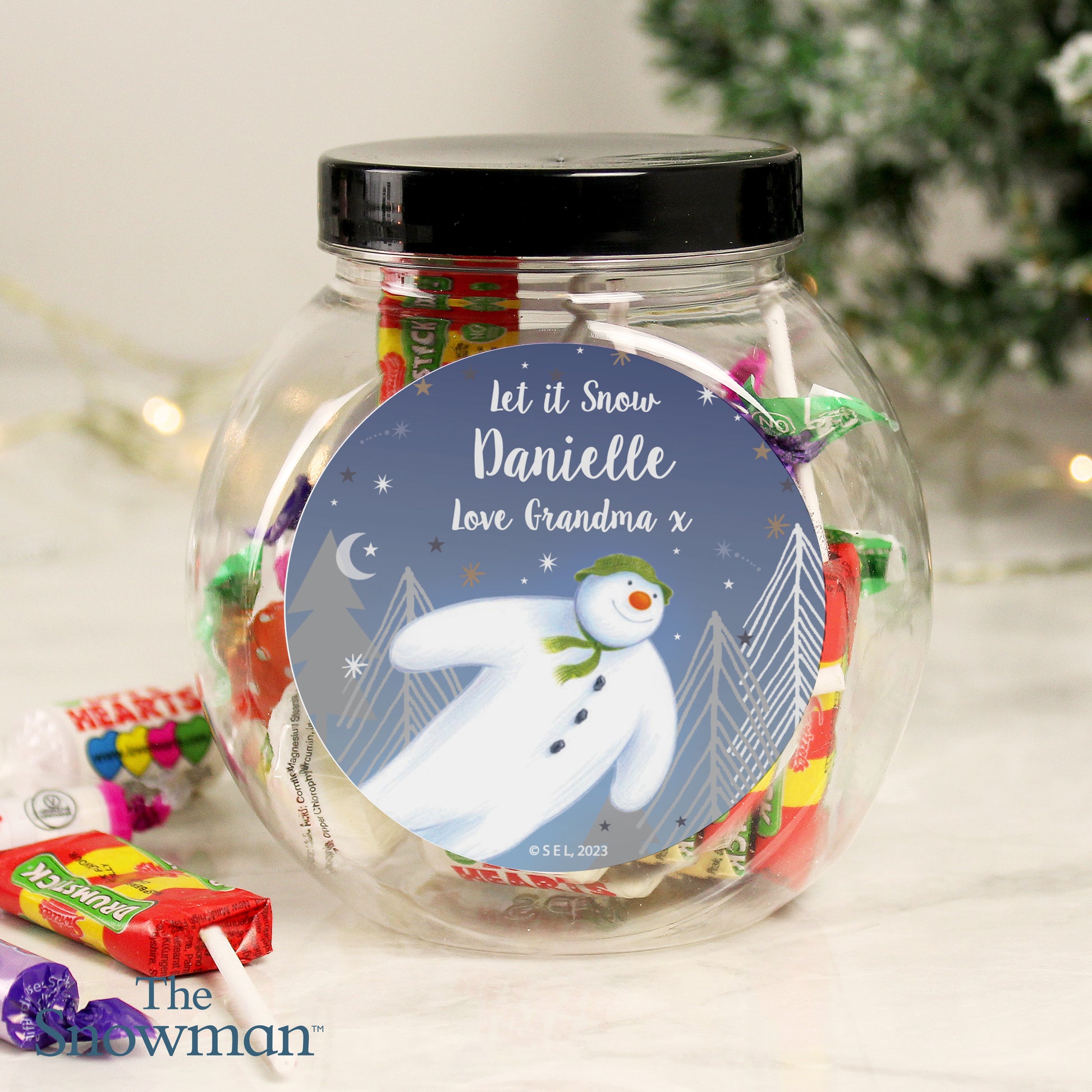 Personalised The Snowman Magical Adventure Sweet Jar - MK&JD Gifts