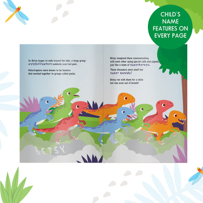 Personalised Dinosaur Adventure Story Book - MK&JD Gifts