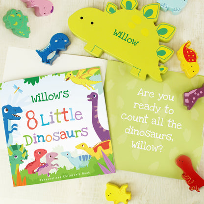 Personalised Dinosaur Book & Stacking Toy - MK&JD Gifts