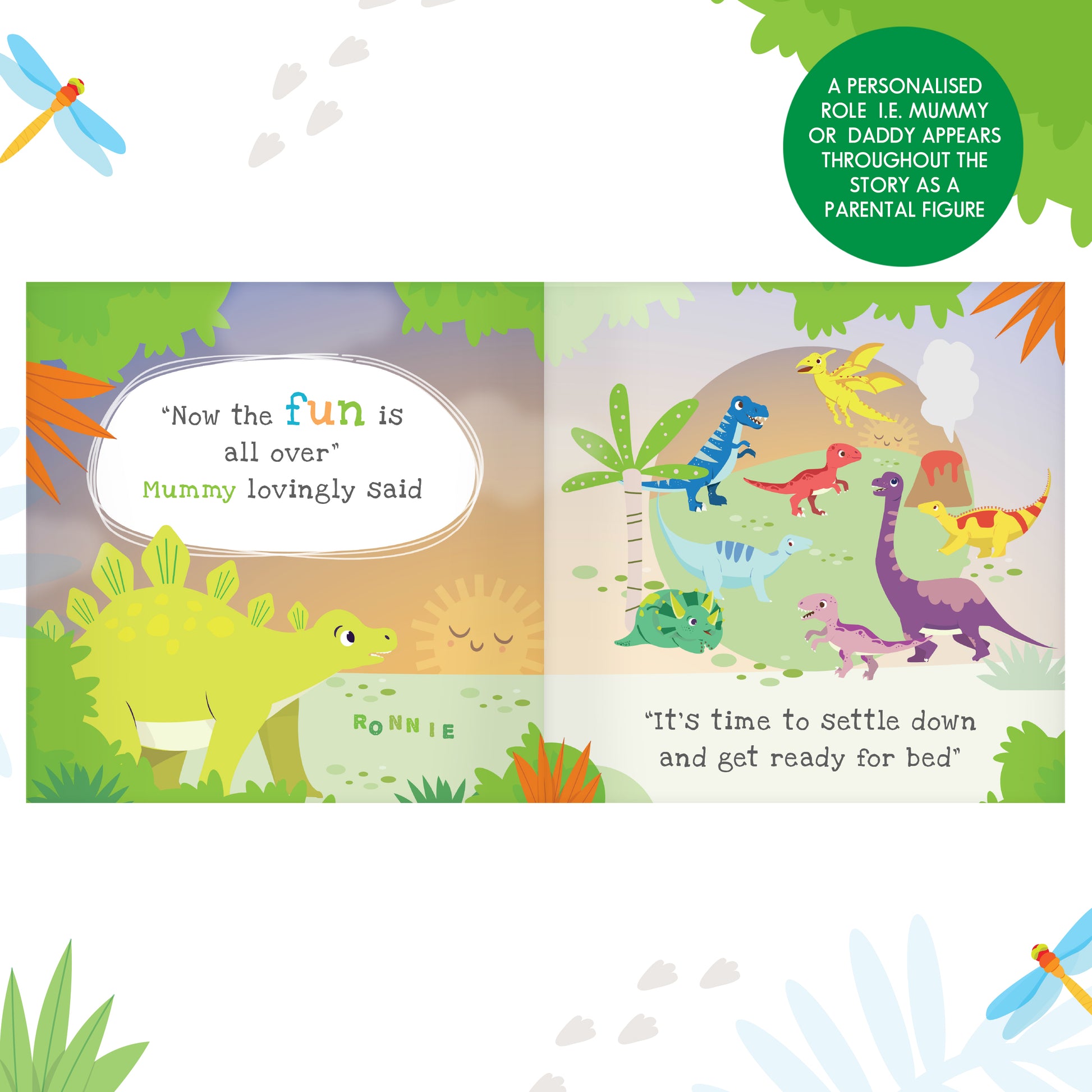 Personalised Dinosaur Book & Stacking Toy - MK&JD Gifts