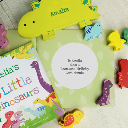 Personalised Dinosaur Book & Stacking Toy - MK&JD Gifts
