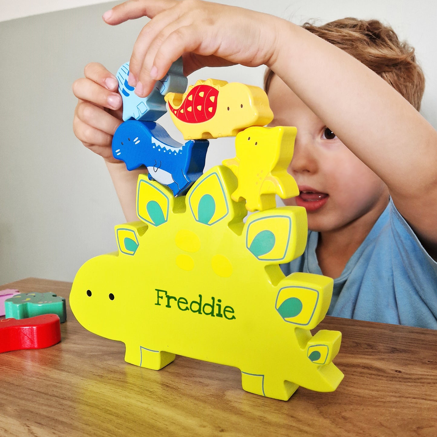 Personalised Dinosaur Book & Stacking Toy - MK&JD Gifts