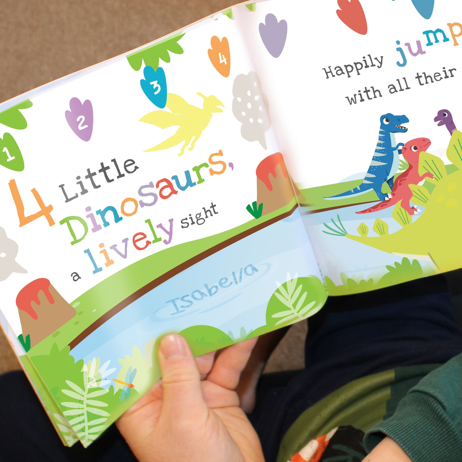 Personalised Dinosaur Book & Stacking Toy - MK&JD Gifts
