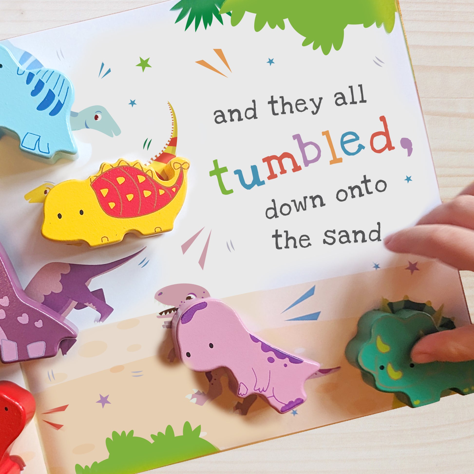 Personalised Dinosaur Book & Stacking Toy - MK&JD Gifts