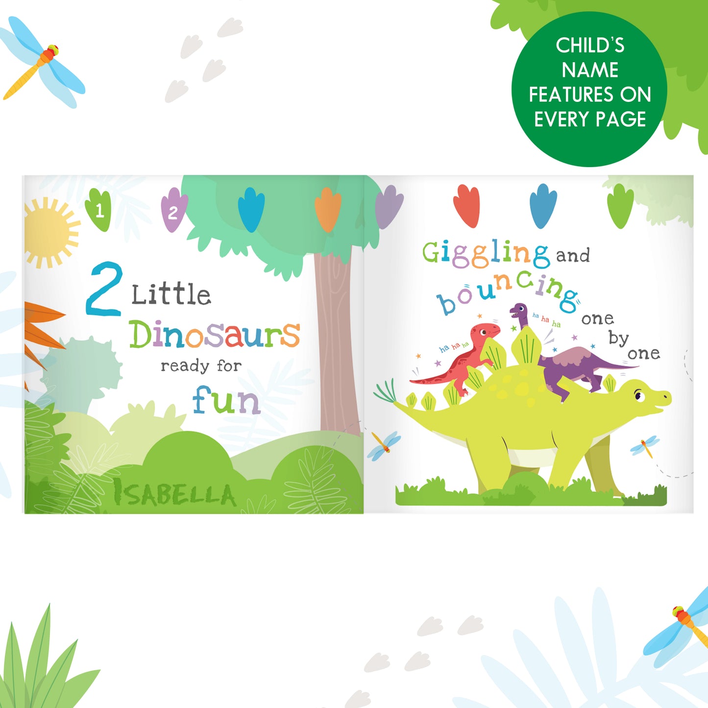 Personalised Dinosaur Book & Stacking Toy - MK&JD Gifts