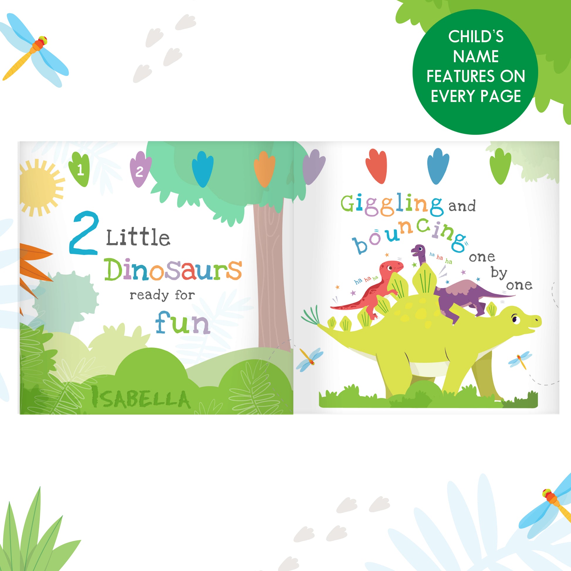 Personalised Dinosaur Book & Stacking Toy - MK&JD Gifts