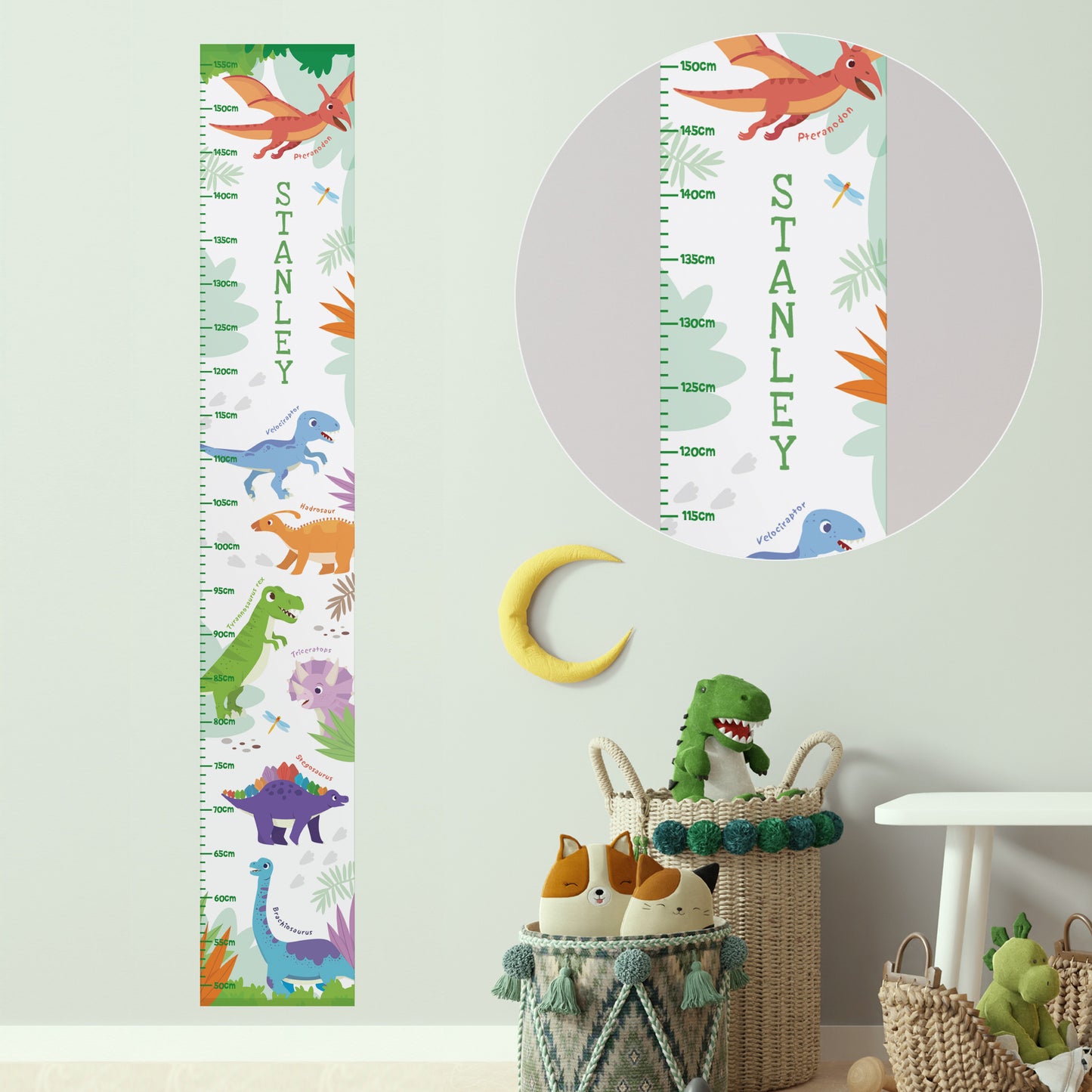 Personalised Dinosaur Height Chart - MK&JD Gifts