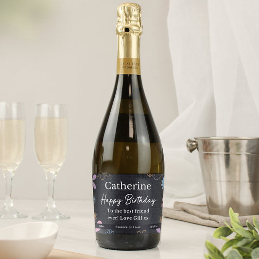 Personalised Daisy Prosecco - MK&JD Gifts