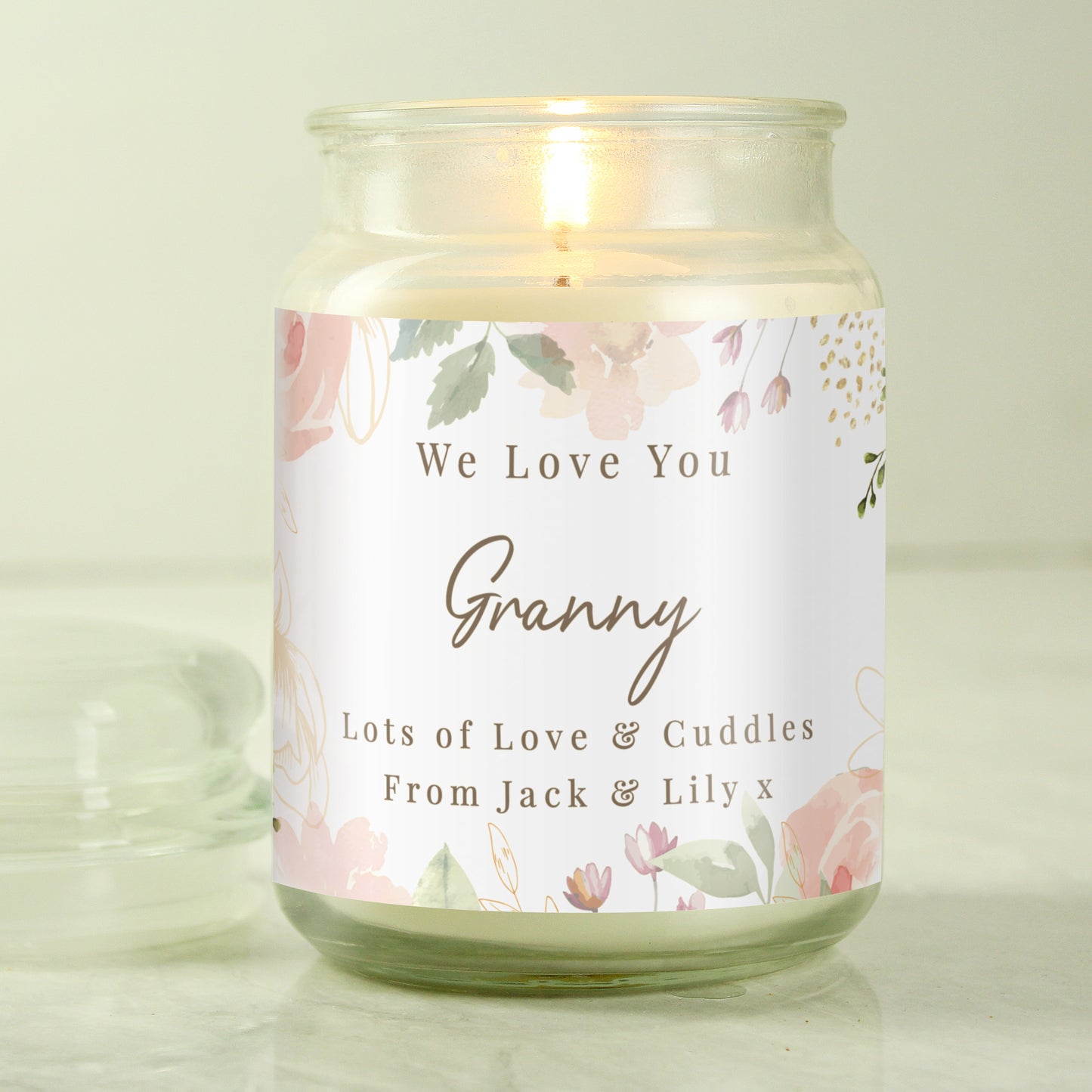 Personalised Wedding Large Candle Jar - MK&JD Gifts