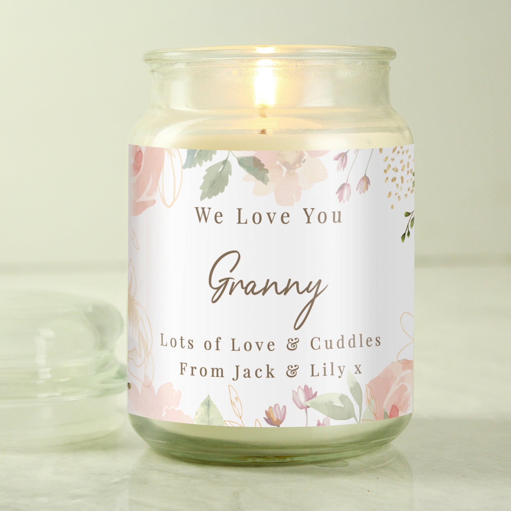 Personalised Wedding Large Candle Jar - MK&JD Gifts