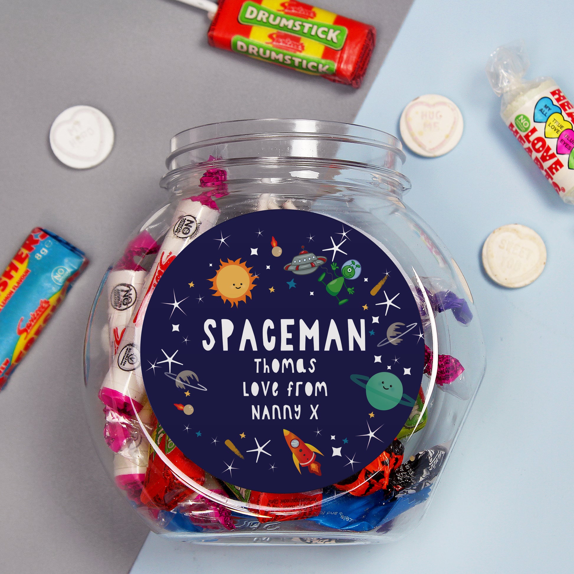 Personalised Space Sweet Jar - MK&JD Gifts