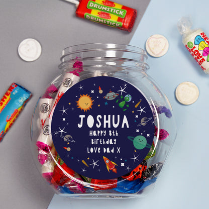 Personalised Space Sweet Jar - MK&JD Gifts