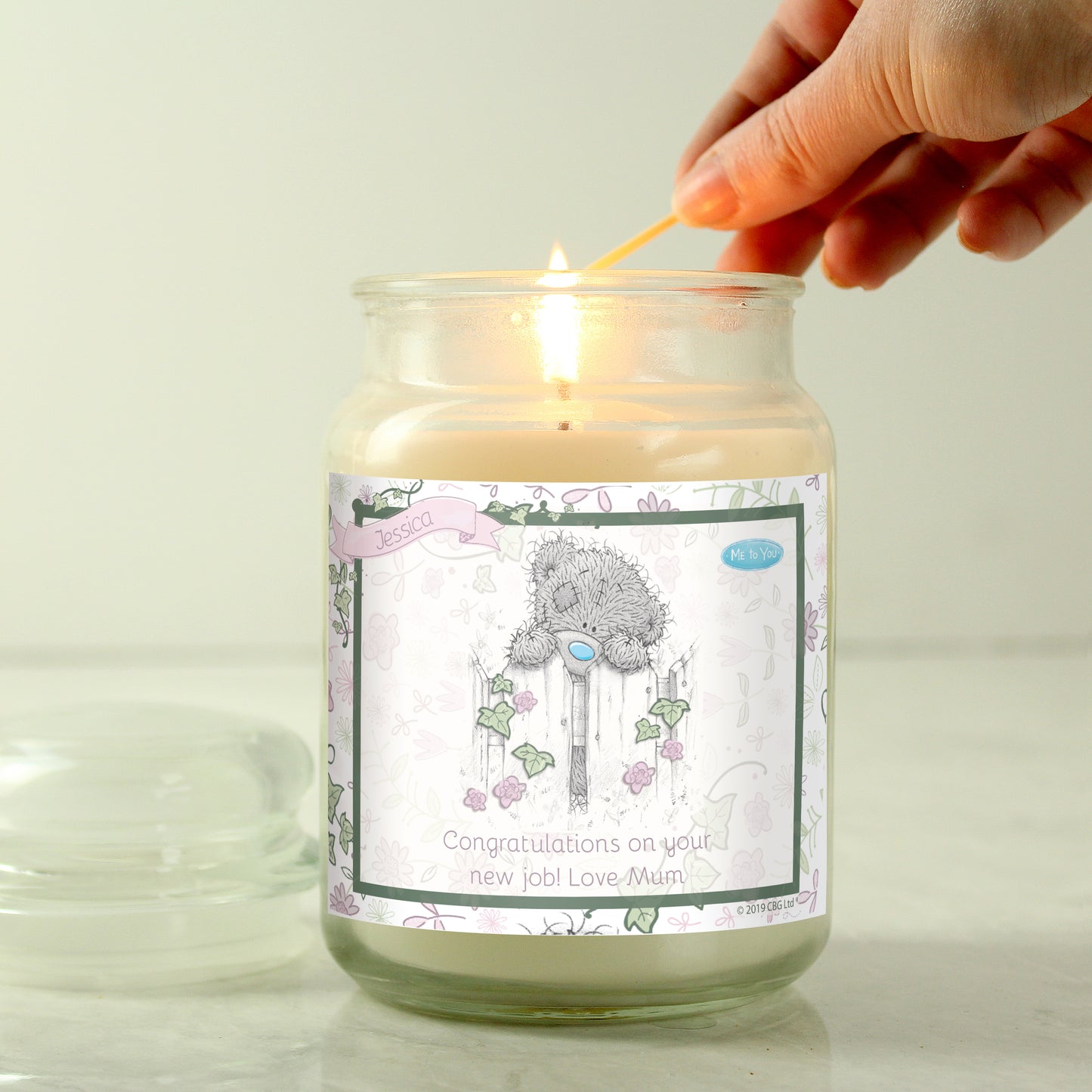 Personalised Me to You Secret Garden Large Candle Jar - MK&JD Gifts