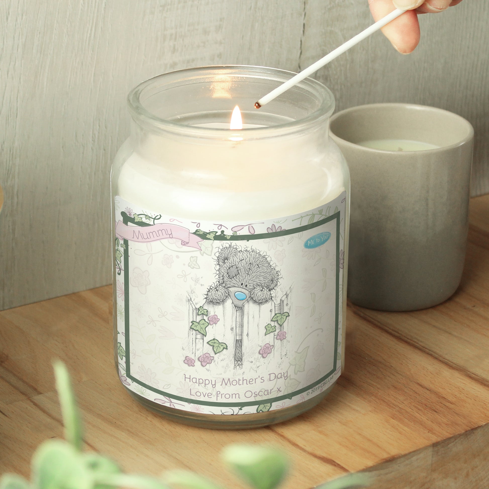 Personalised Me to You Secret Garden Large Candle Jar - MK&JD Gifts