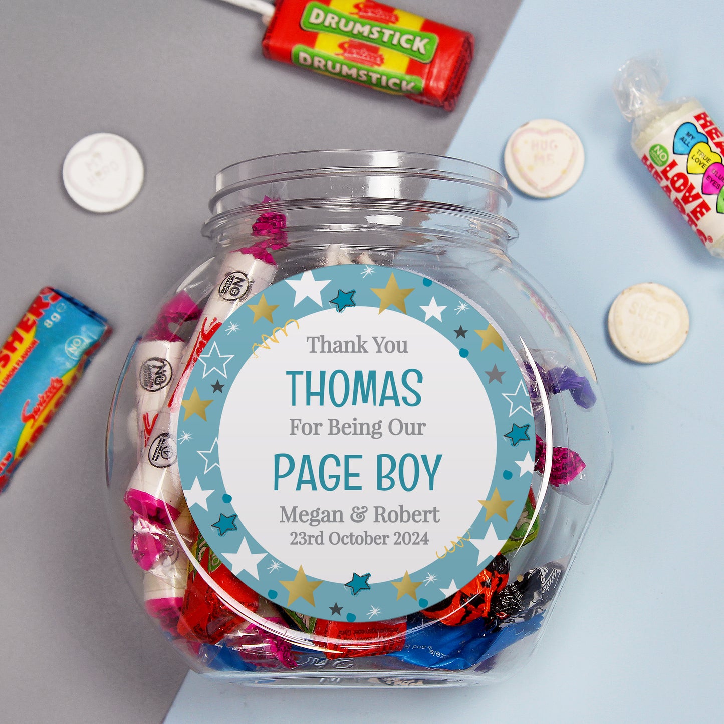 Personalised Page Boy Sweet Jar - MK&JD Gifts