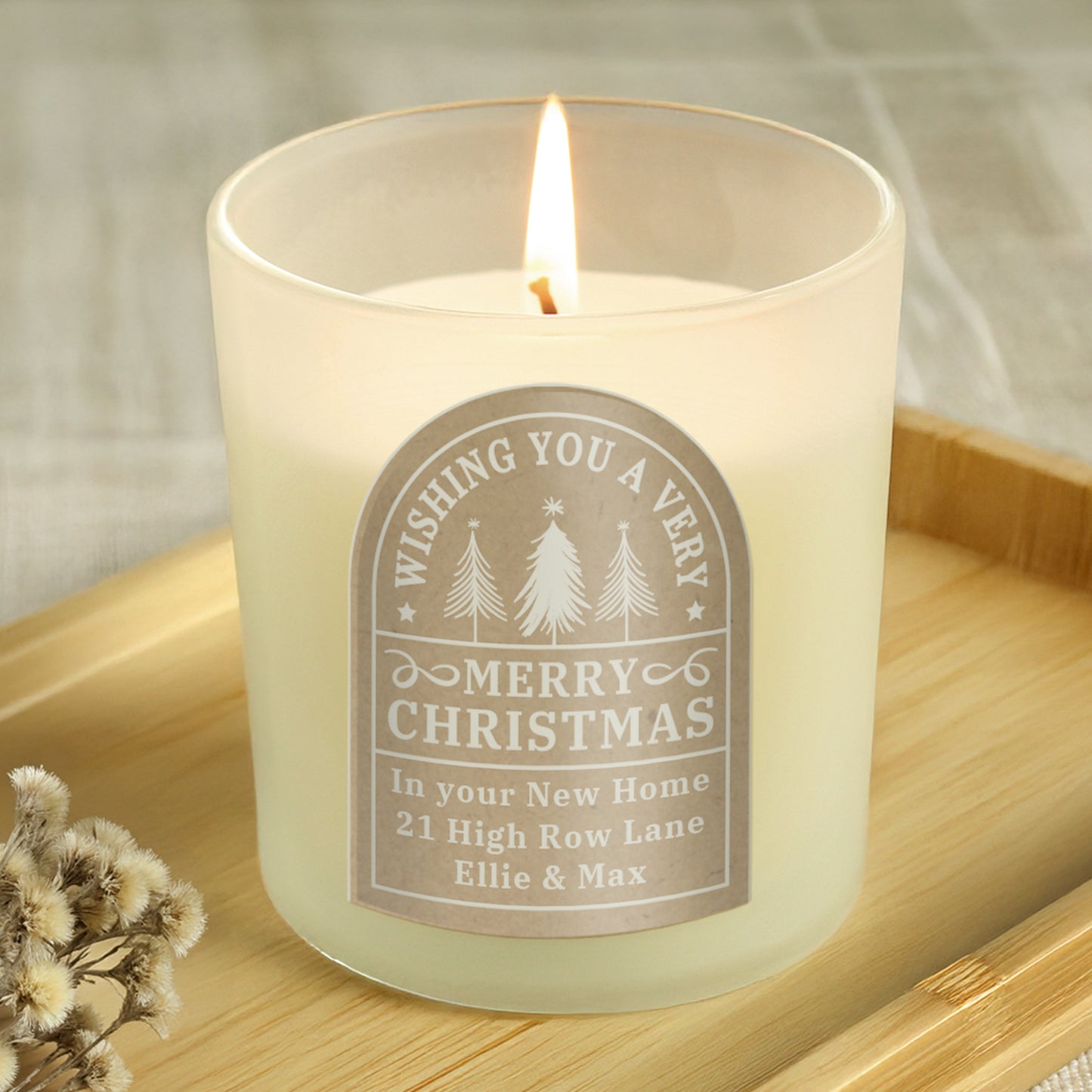 Personalised Christmas Candle Jar - MK&JD Gifts