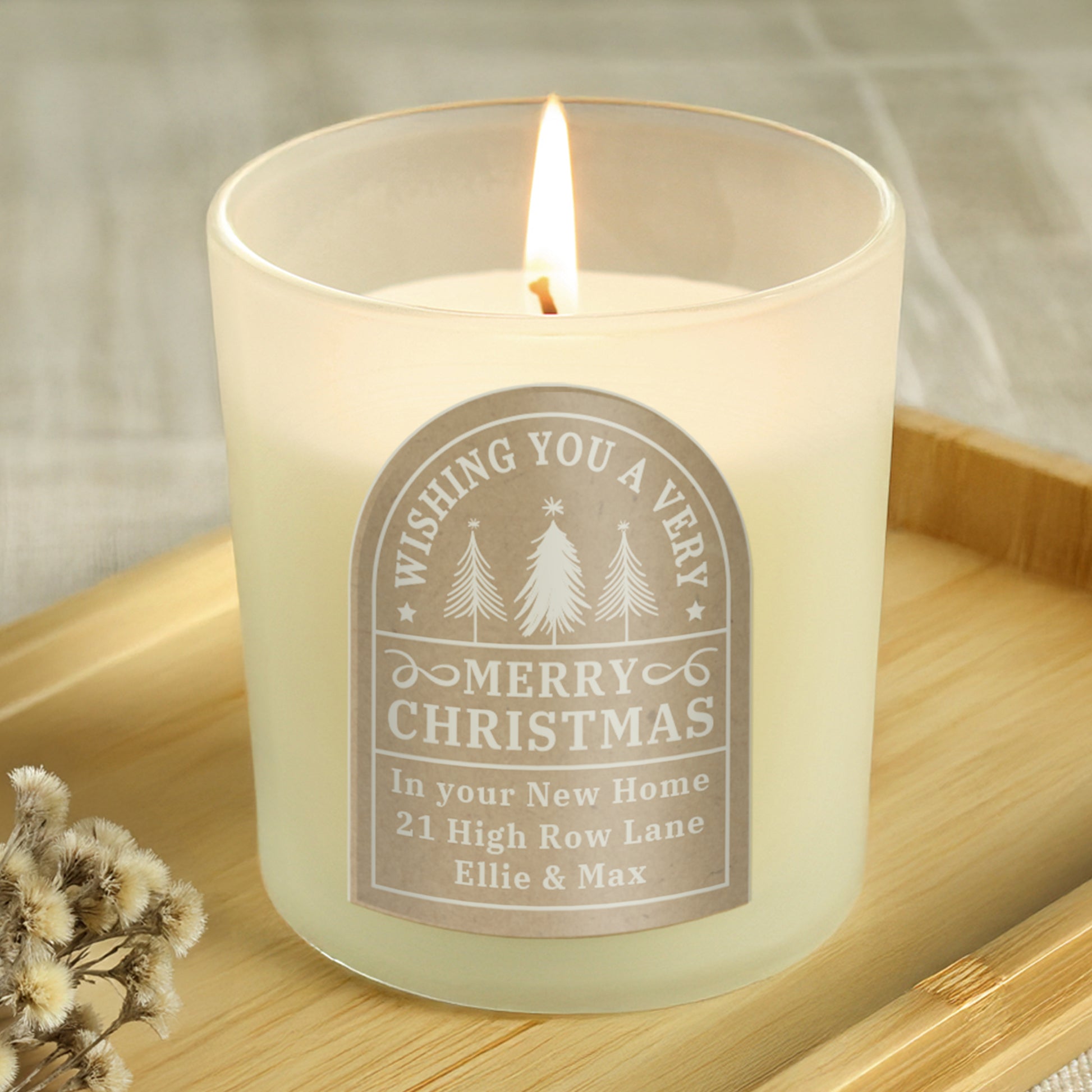Personalised Christmas Candle Jar - MK&JD Gifts
