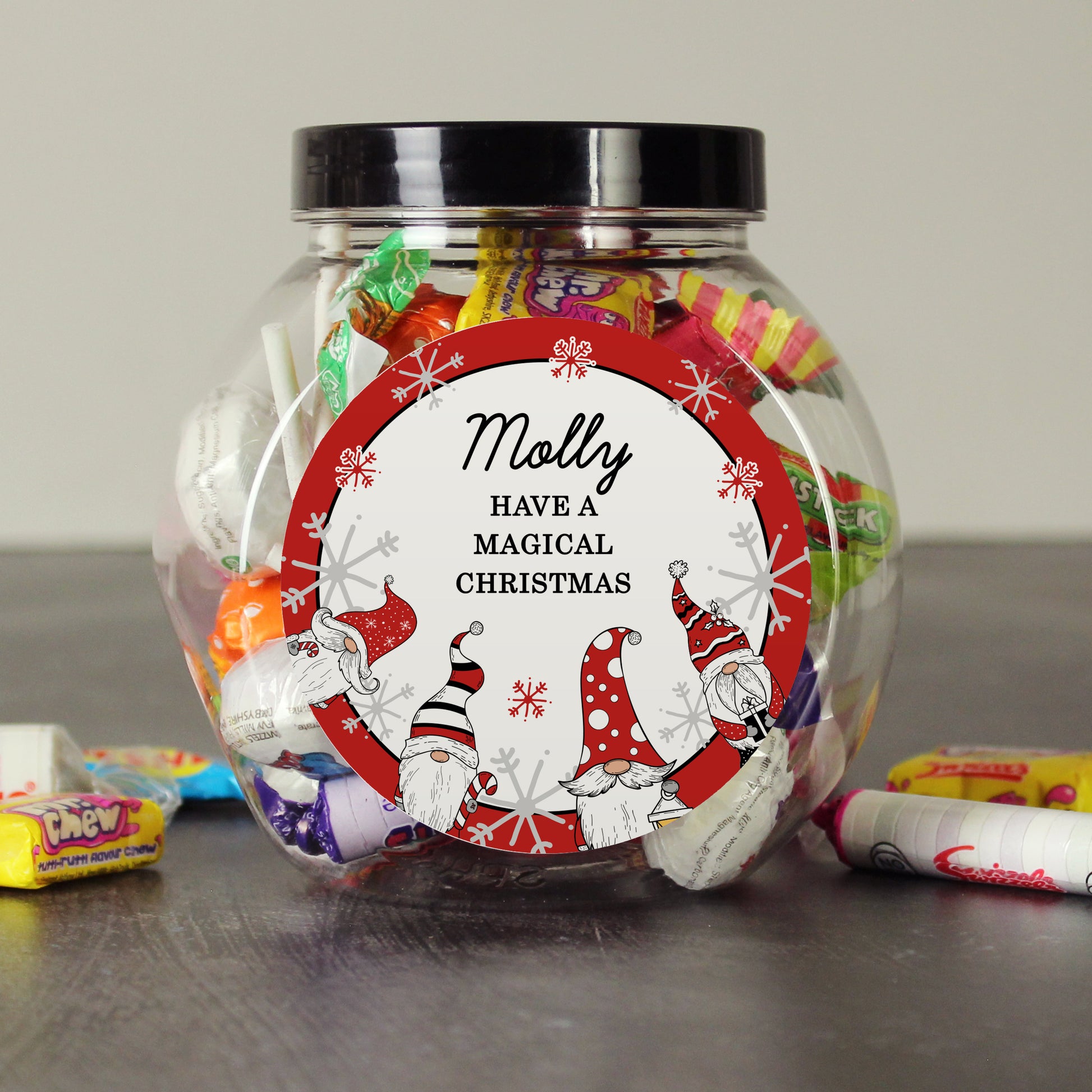 Personalised Gonk Christmas Sweet Jar - MK&JD Gifts