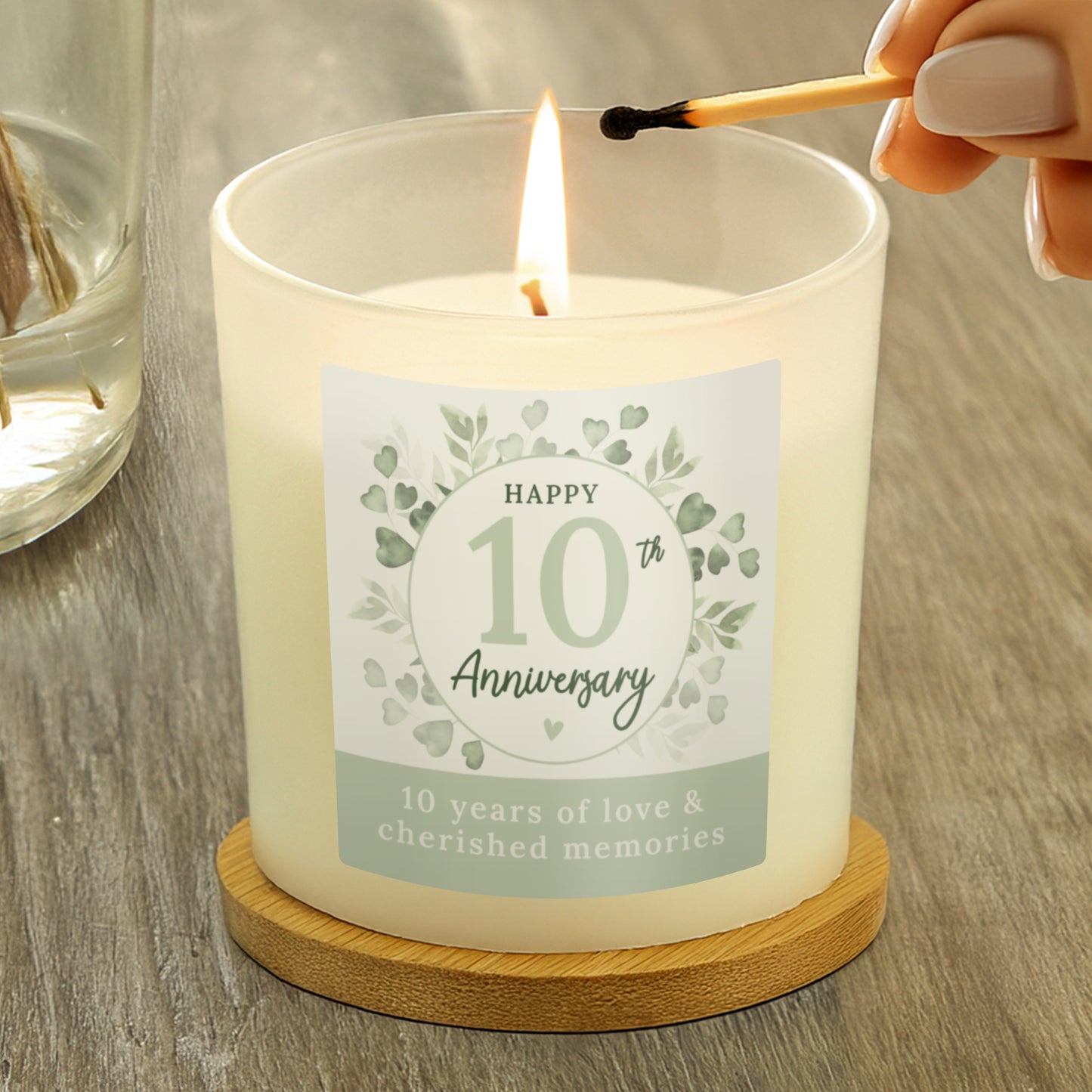 Personalised Botanical Anniversary Candle Jar - MK&JD Gifts