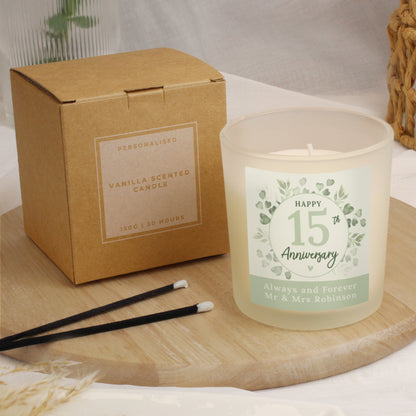 Personalised Botanical Anniversary Candle Jar - MK&JD Gifts