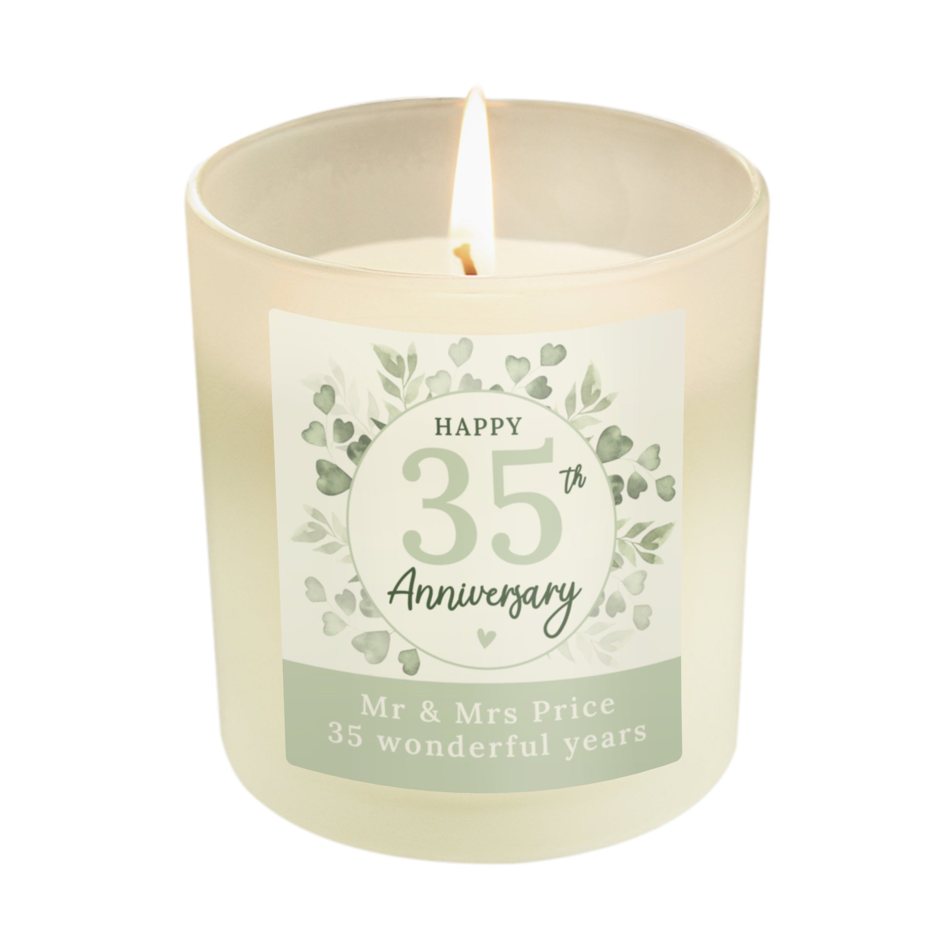 Personalised Botanical Anniversary Candle Jar - MK&JD Gifts