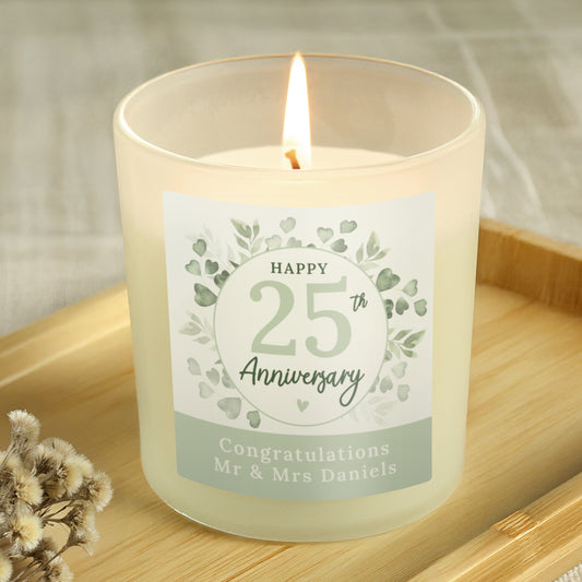 Personalised Botanical Anniversary Candle Jar - MK&JD Gifts