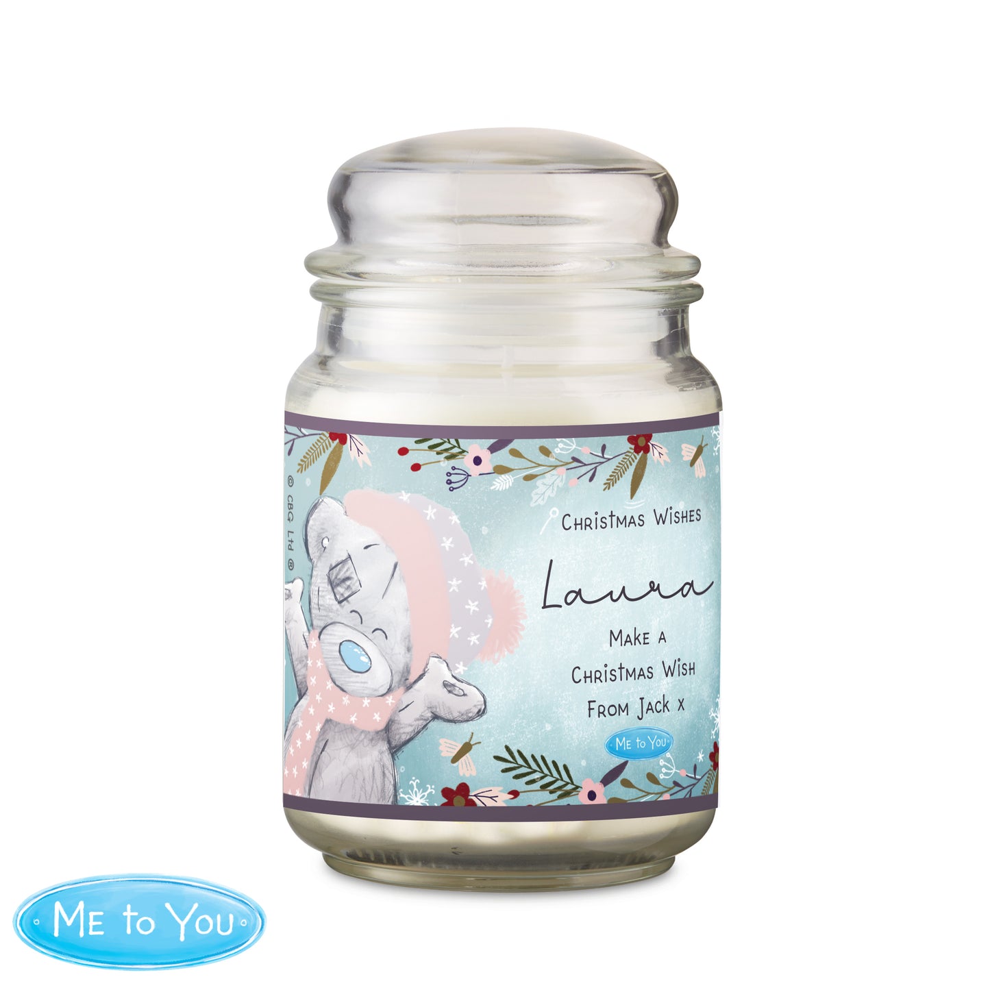 Personalised Me to You Cosy Winter Large Candle Jar - MK&JD Gifts