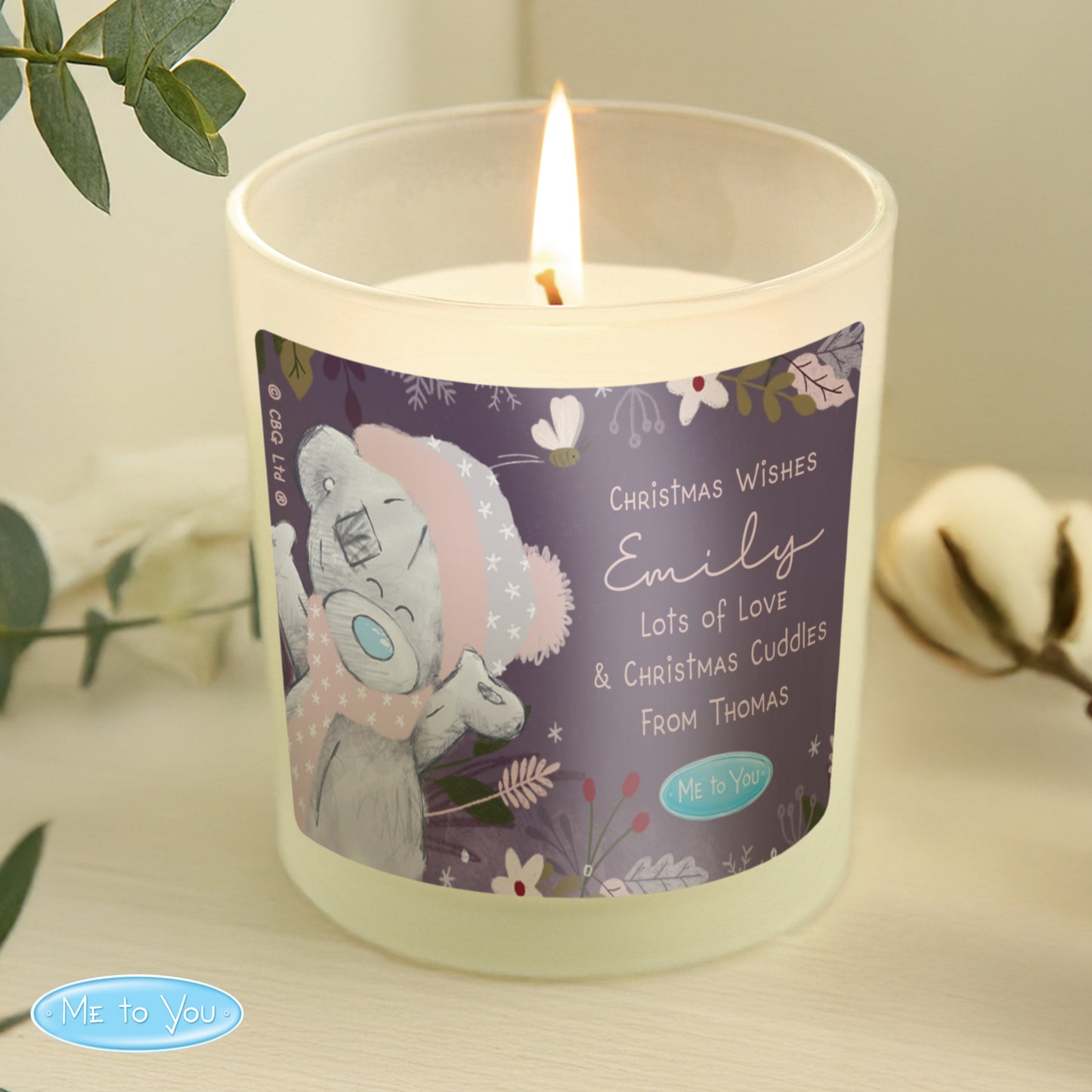 Personalised Me to You Cosy Winter Candle Jar - MK&JD Gifts