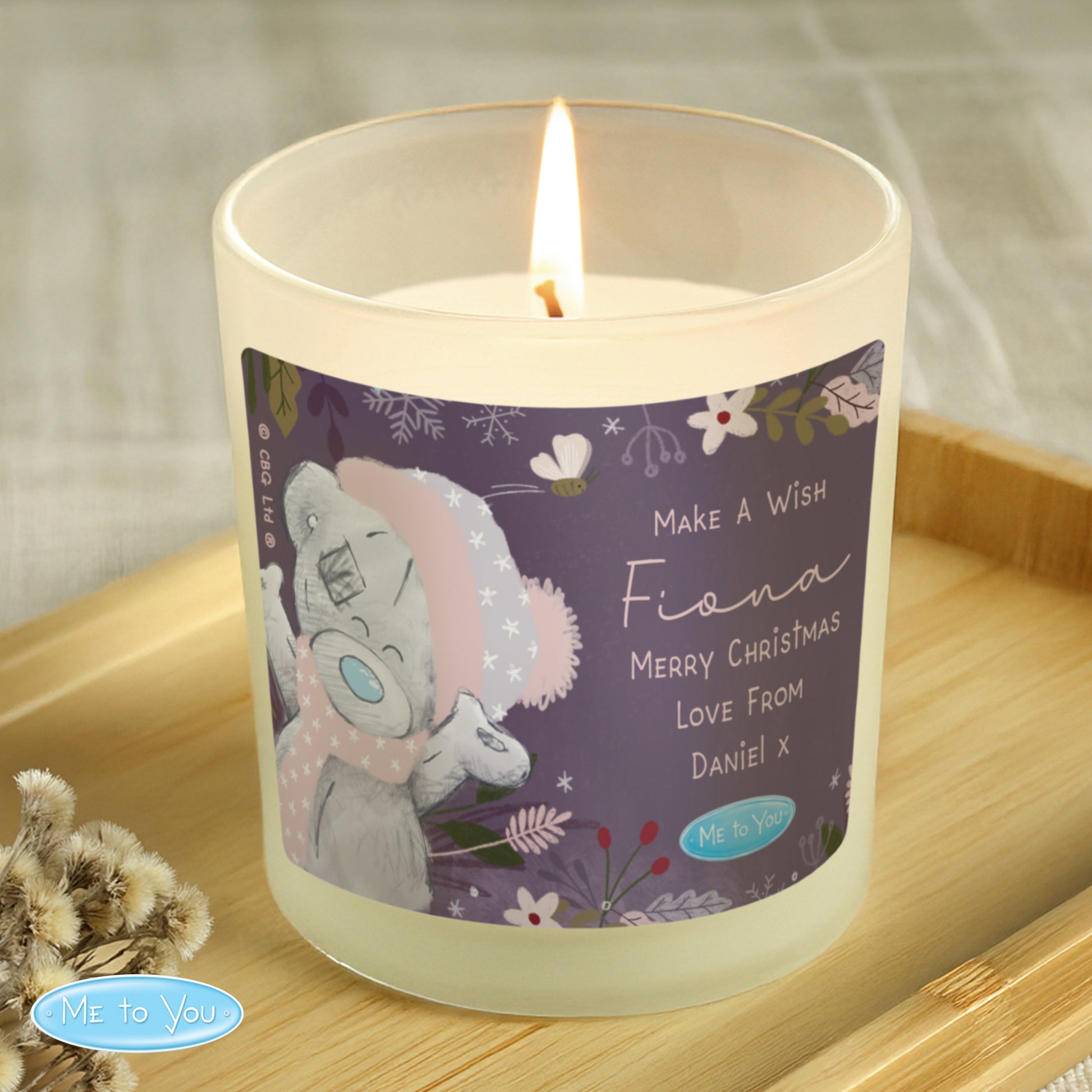 Personalised Me to You Cosy Winter Candle Jar - MK&JD Gifts