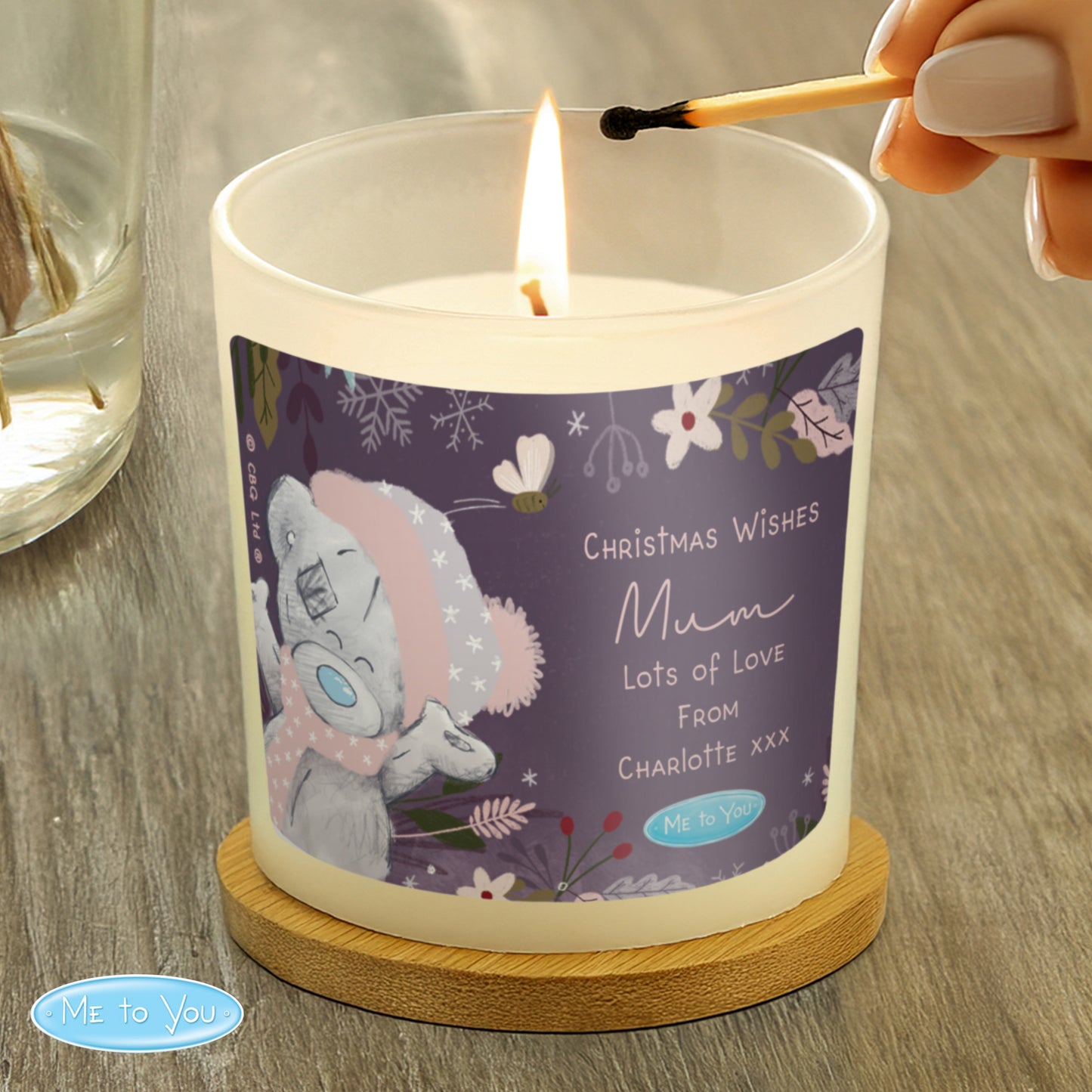 Personalised Me to You Cosy Winter Candle Jar - MK&JD Gifts