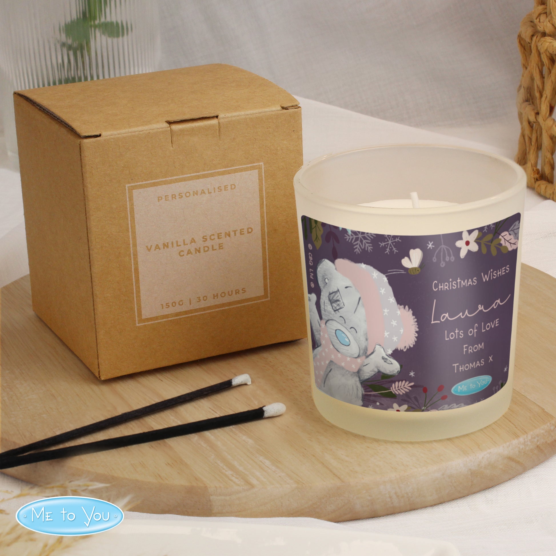 Personalised Me to You Cosy Winter Candle Jar - MK&JD Gifts