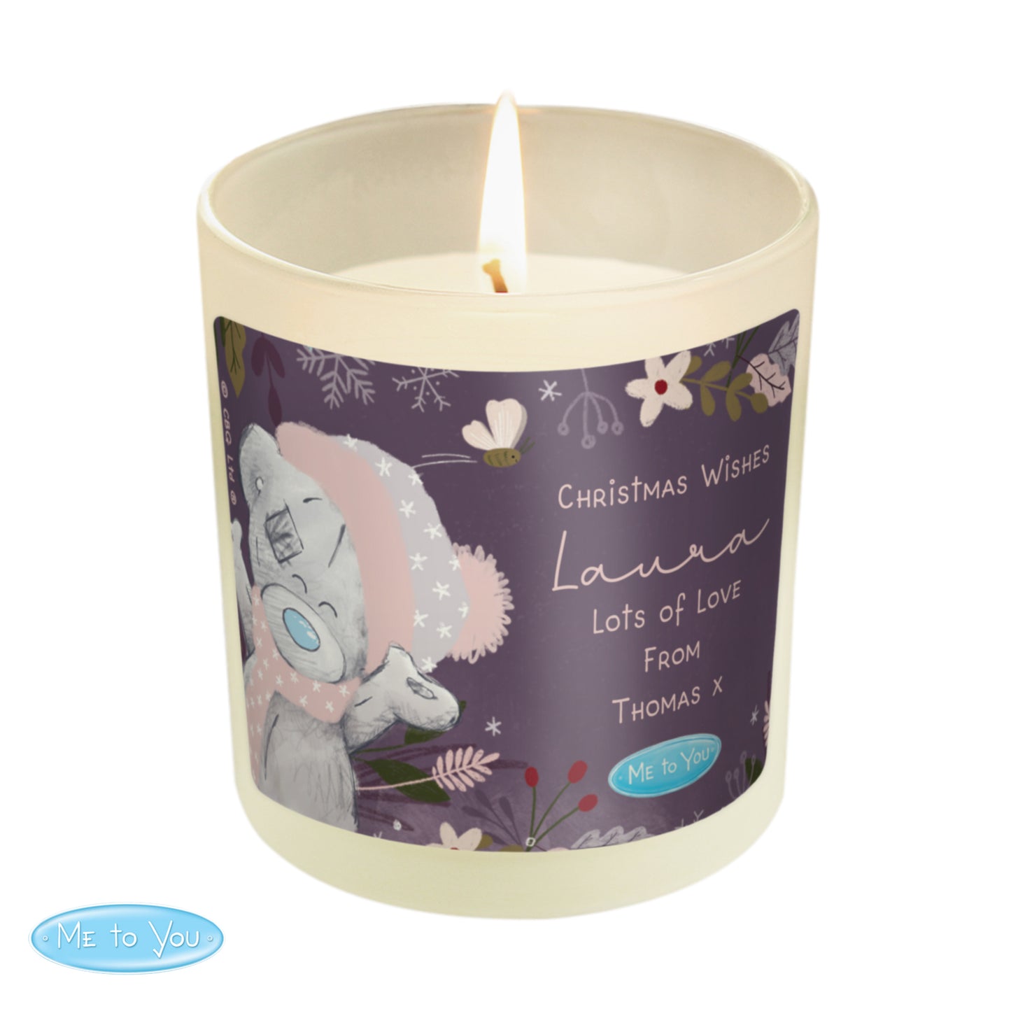 Personalised Me to You Cosy Winter Candle Jar - MK&JD Gifts