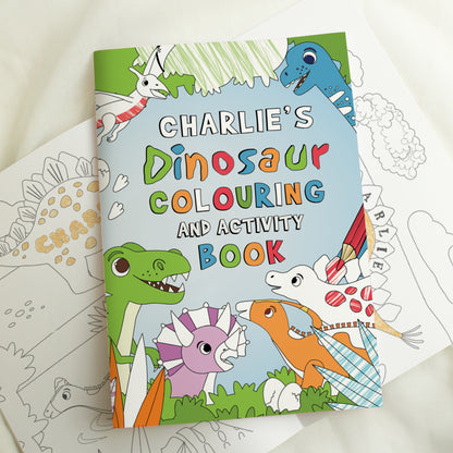 Personalised Dinosaur Colouring Book - MK&JD Gifts