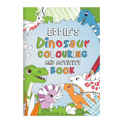 Personalised Dinosaur Colouring Book - MK&JD Gifts