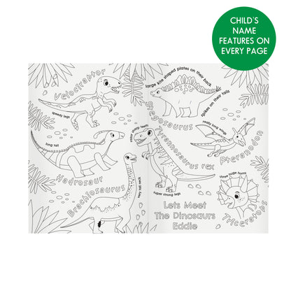 Personalised Dinosaur Colouring Book - MK&JD Gifts