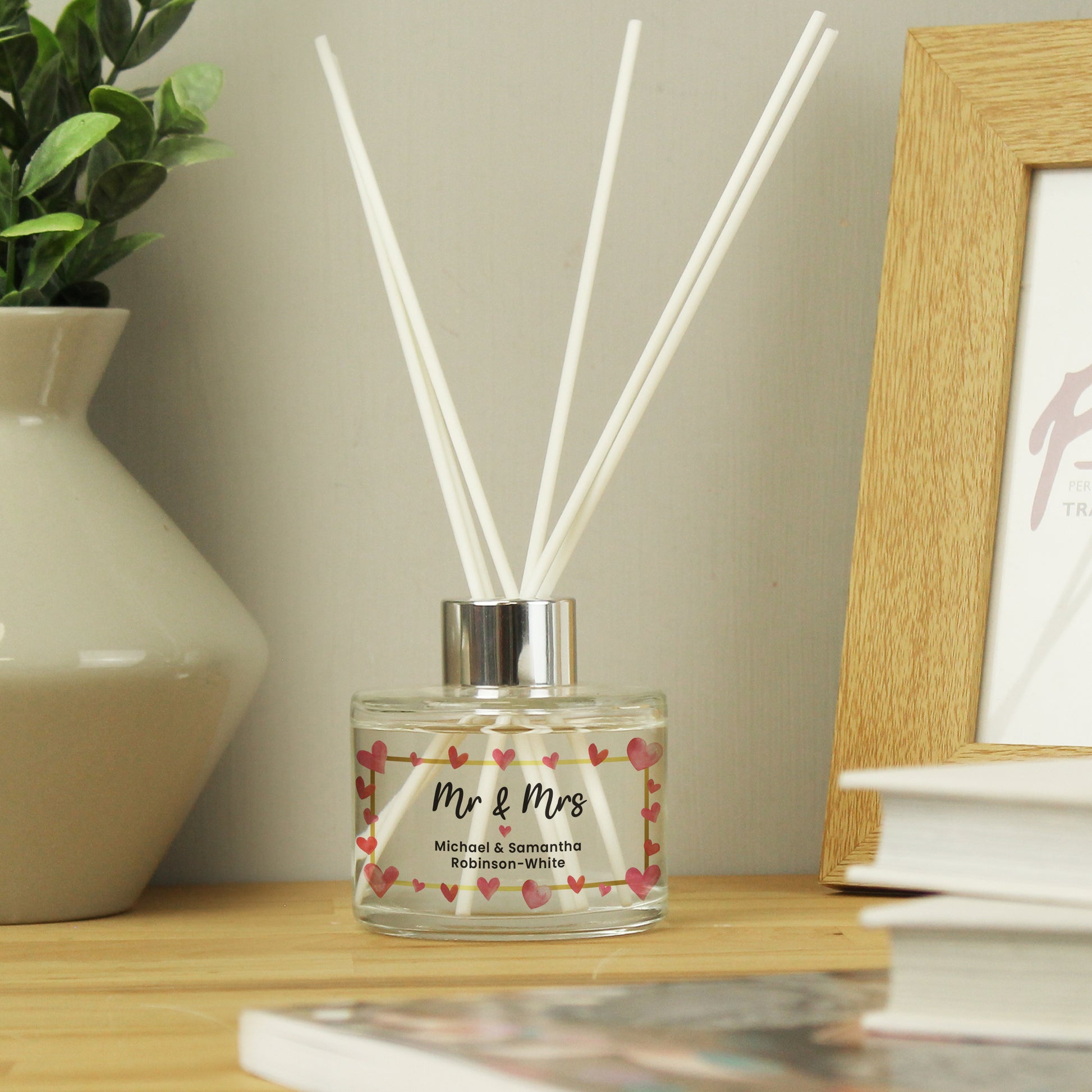 Personalised Hearts Diffuser - MK&JD Gifts