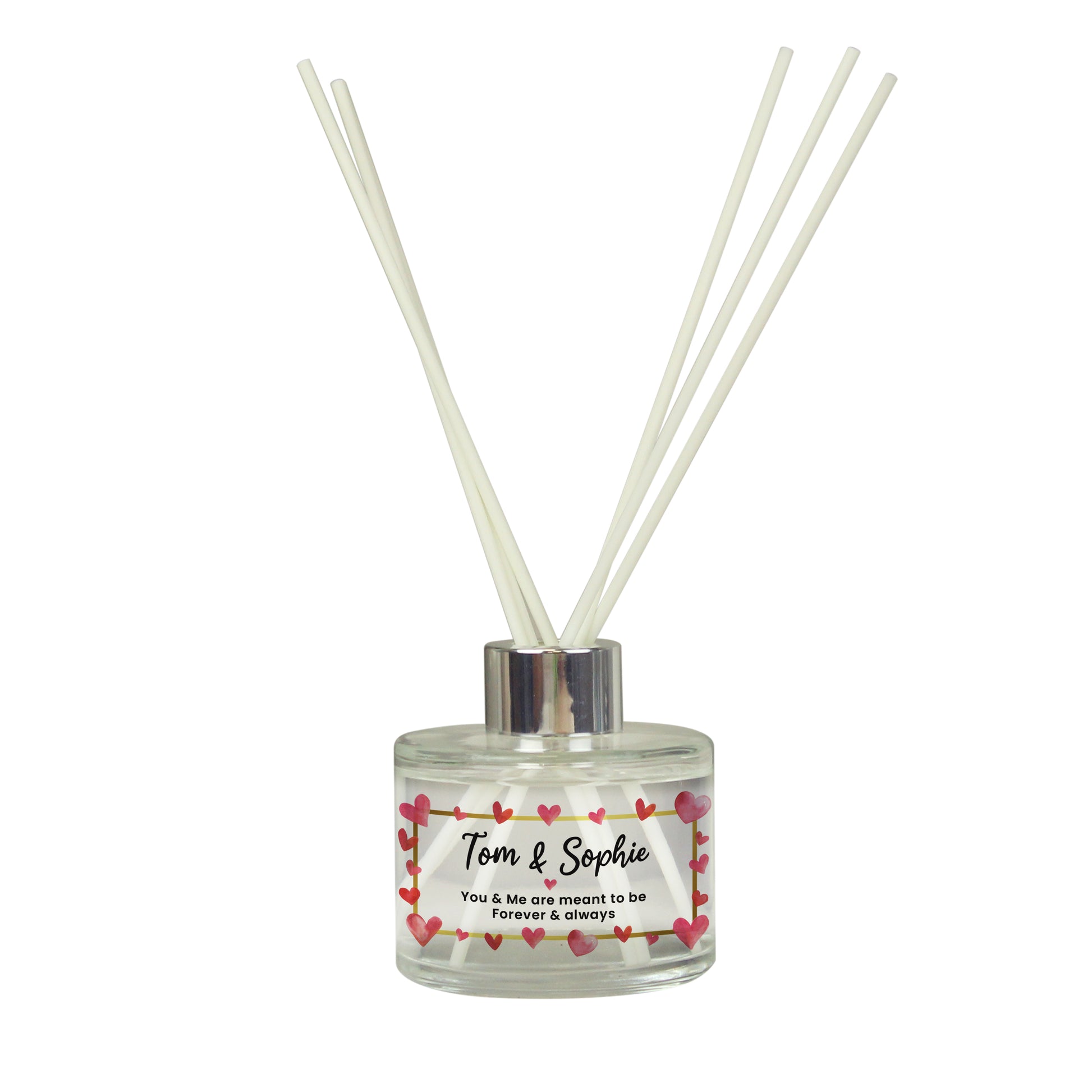 Personalised Hearts Diffuser - MK&JD Gifts