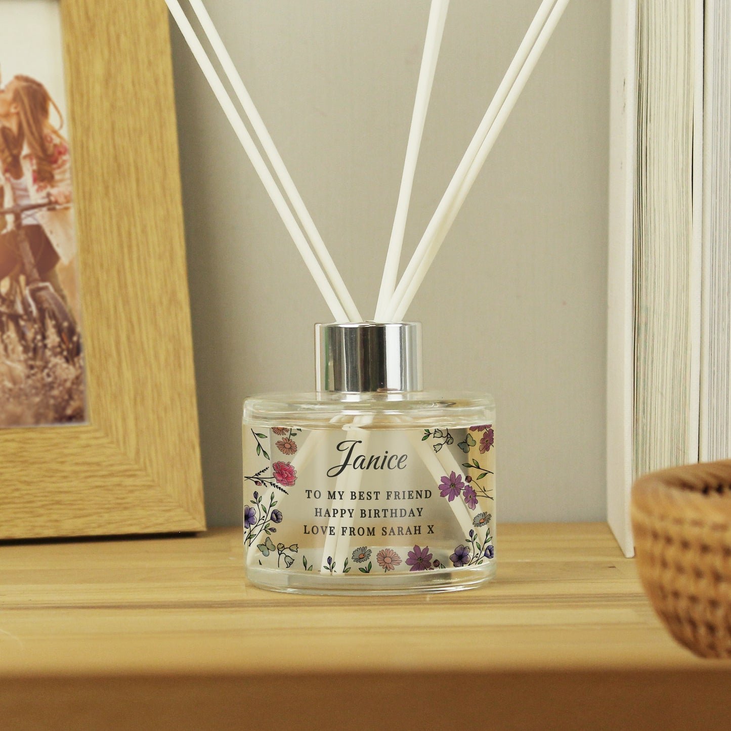 Personalised Wild Flowers Reed Diffuser - MK&JD Gifts