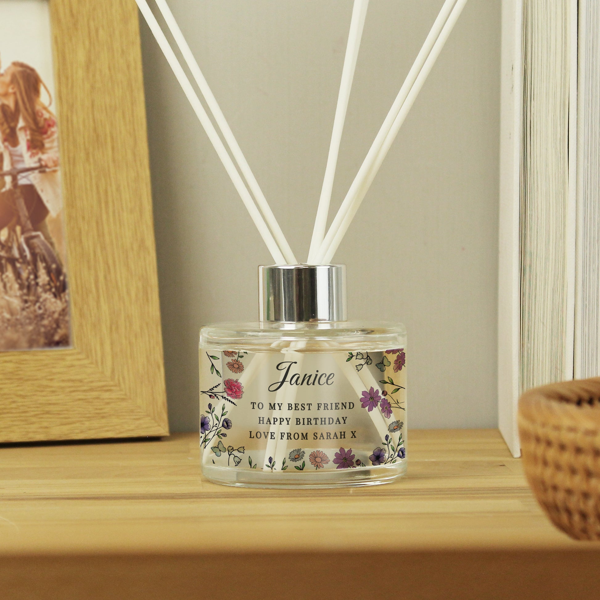 Personalised Wild Flowers Reed Diffuser - MK&JD Gifts