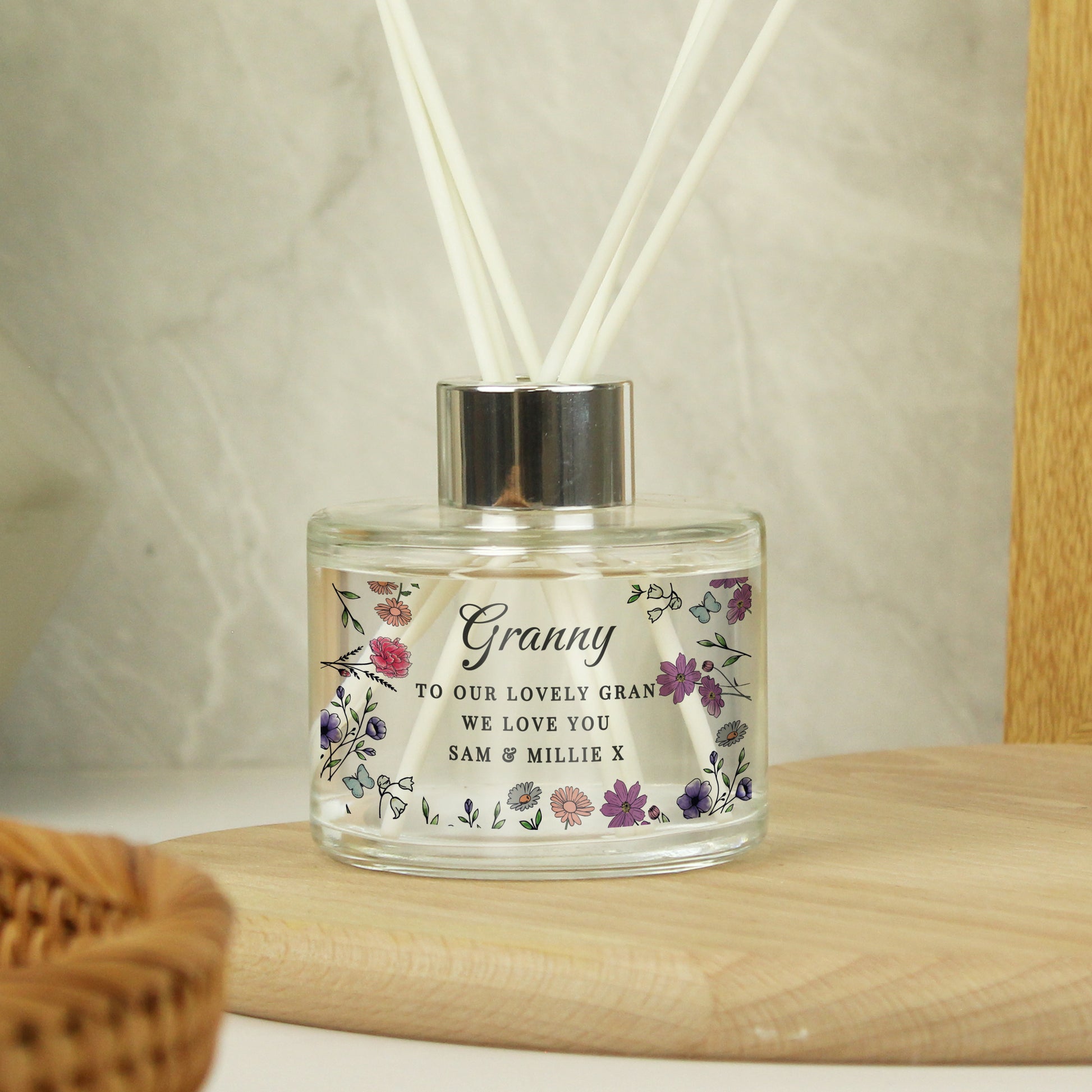 Personalised Wild Flowers Reed Diffuser - MK&JD Gifts