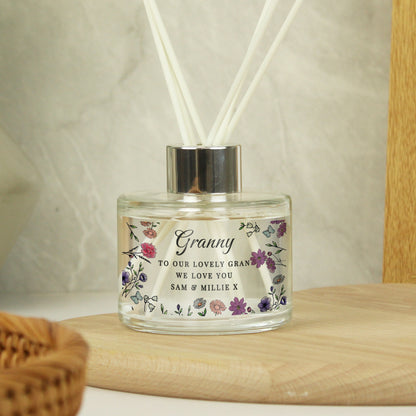 Personalised Wild Flowers Reed Diffuser - MK&JD Gifts