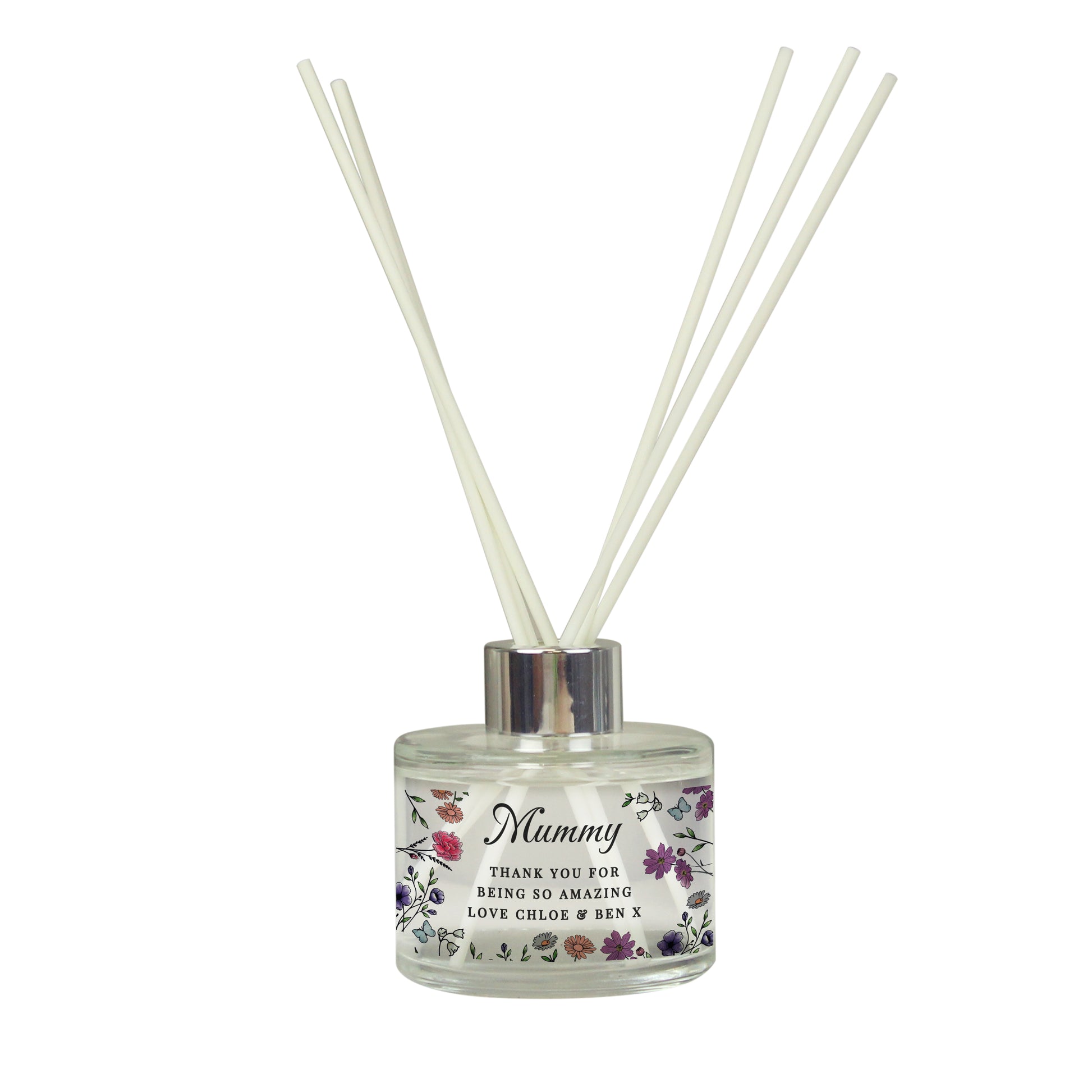 Personalised Wild Flowers Reed Diffuser - MK&JD Gifts