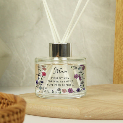 Personalised Wild Flowers Reed Diffuser - MK&JD Gifts