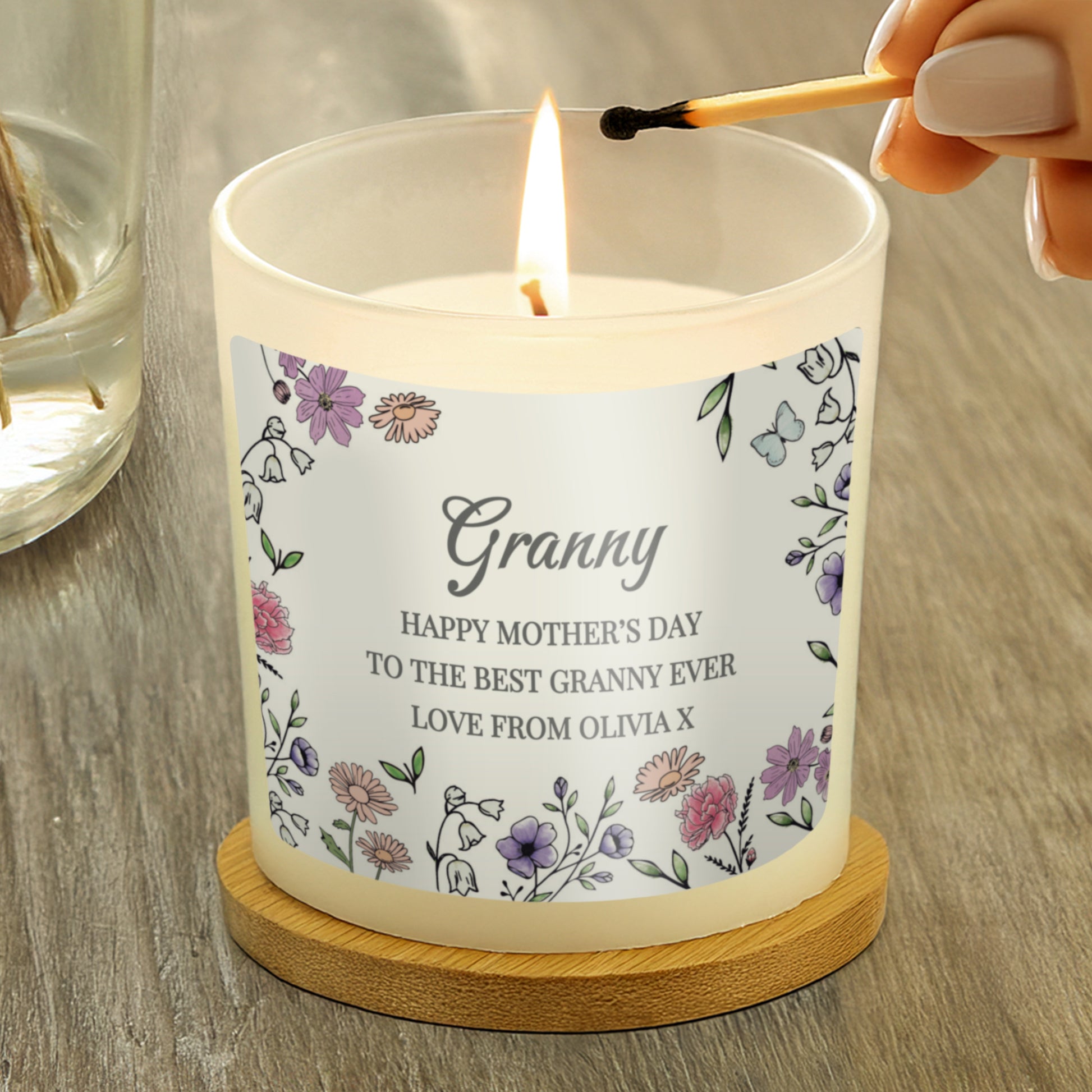 Personalised Wild Flowers Candle Jar - MK&JD Gifts
