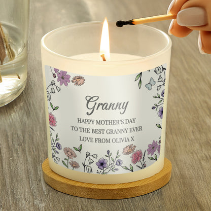 Personalised Wild Flowers Candle Jar - MK&JD Gifts