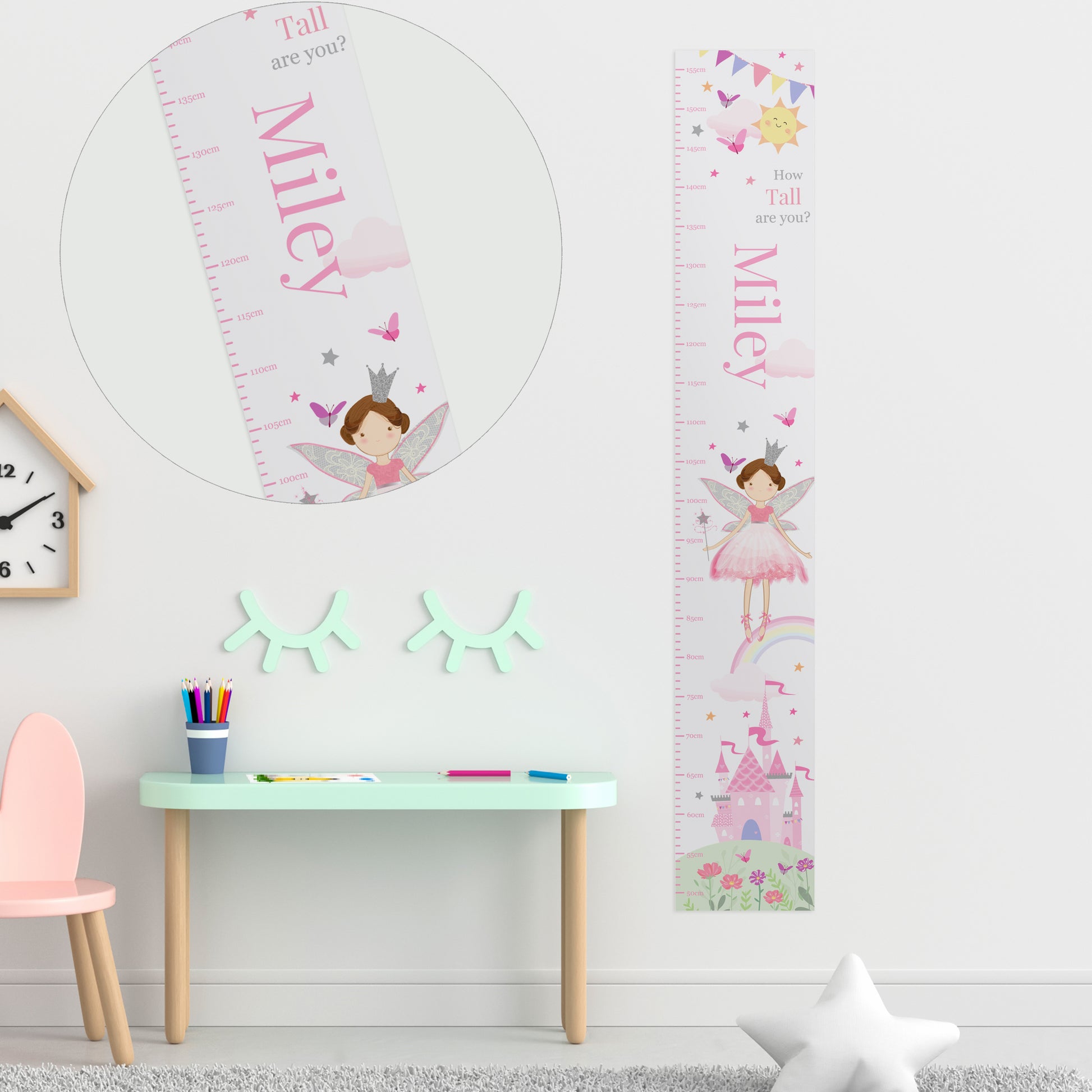 Personalised Fairy Princess Height Chart - MK&JD Gifts