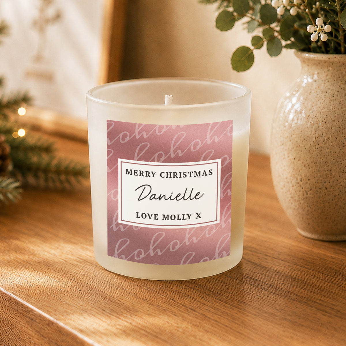 Personalised Ho Ho Ho Candle Jar - MK&JD Gifts