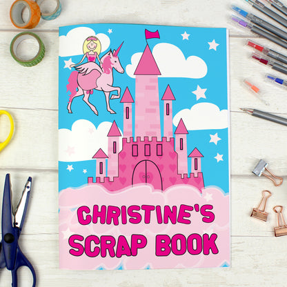 Personalised Princess & Unicorn - A4 Scrapbook - MK&JD Gifts